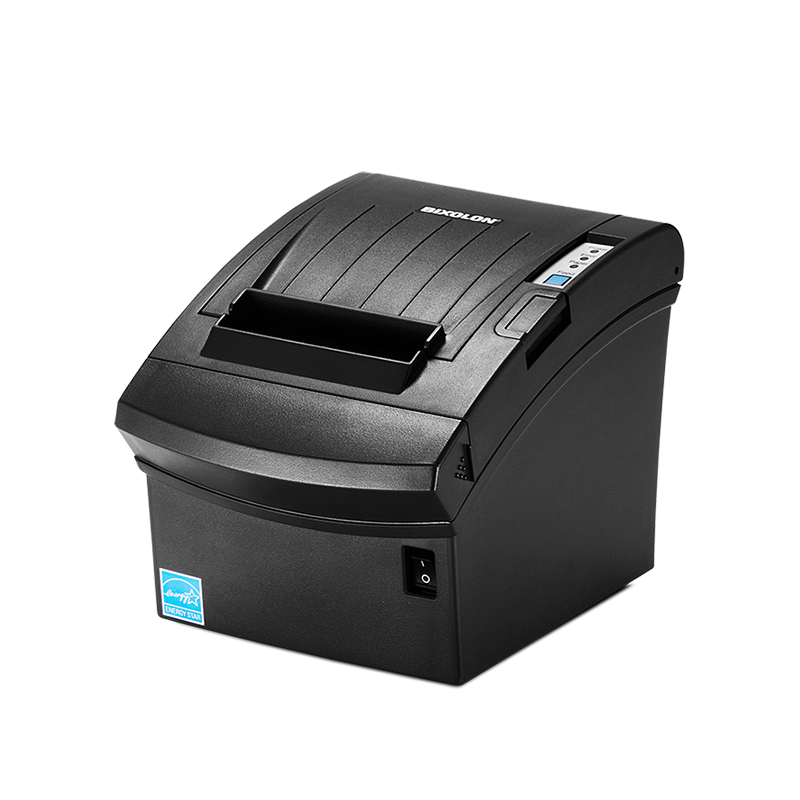 BIXOLON 3 INCH DIRECT THERMAL RECEIPT PRINTER 300MM PER SECOND AUTO CUTTER USB AND SERIAL INTERFACES BLACK