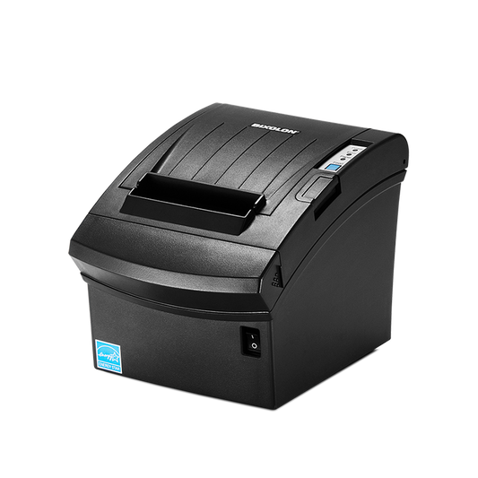 BIXOLON 3 INCH DIRECT THERMAL RECEIPT PRINTER 300MM PER SECOND AUTO CUTTER USB AND SERIAL INTERFACES BLACK