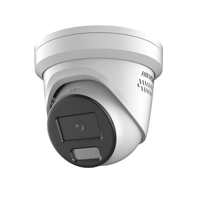 HIKvision 8 MP Smart Hybrid Light with ColorVu Fixed Turret Network Camera-130 dB WDR Technology, Human and Vehicle Deep Learning, two-way-audio, Active Stobe Light, Audio Alarm, SD Card Up To 552GB