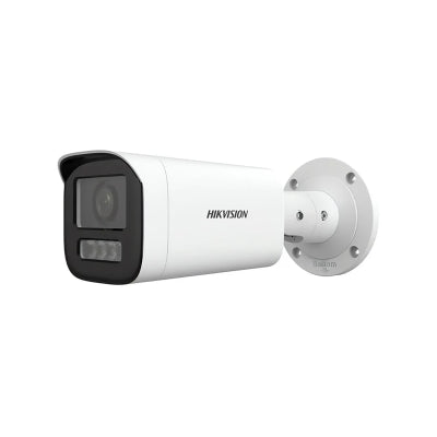 HIKvision 8 MP Smart Hybrid Light with ColorVu Fixed Turret Network Camera-130 dB WDR Technology, Human and Vehicle Deep Learning, two-way-audio, Active Stobe Light, Audio Alarm, SD Card Up To 552GB