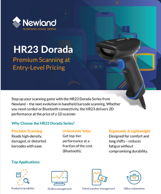 Newland HR23 Dorada 2D Scanner NLS-HR2300-SA