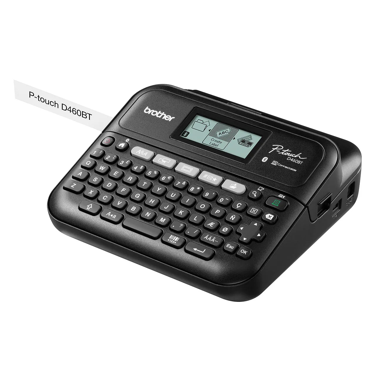 P-Touch H110 : Handheld/Mobile Printer, 2 lines of print, 3 fonts, 253 symbols, 16 frames, Manual cutter, uses 6, 9 & 12mm Laminated & Speciality Tapes, QWERTY Keyboard - (9 Volt Adapter Not Included)
