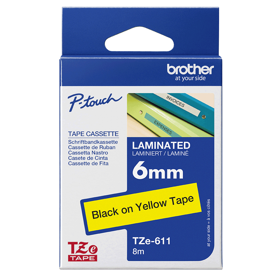 BROTHER LAMINATED TZE TAPES (6 meters)