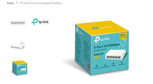 TP-Link 5 Port Unmanaged Desktop Switch